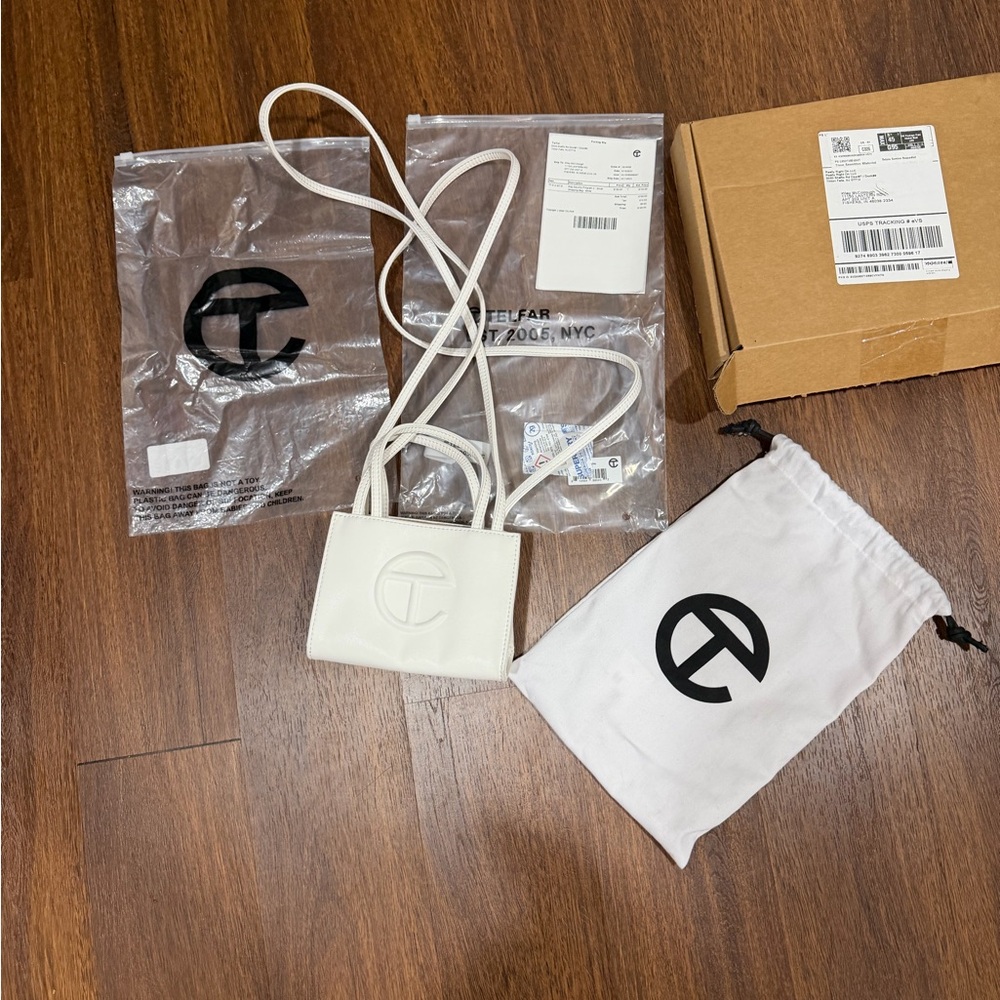 Telfar White Mini Shopping Bag - Picture 2 of 8